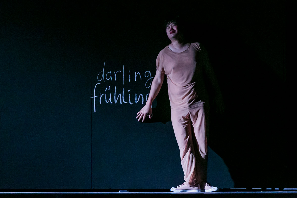 Szene aus Combattimento/Carmina, Theater Lübeck, Bühne und Kostüme: Mechthild Feuerstein, Foto: Jochen Quast