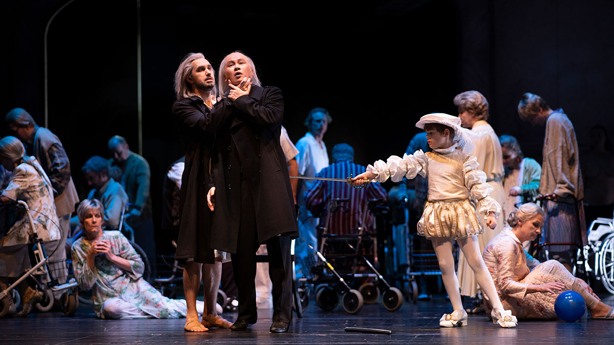 Szene aus Don Giovanni, Oper Halle, Kostüme: Mechthild Feuerstein, Foto: Falk Wenzel