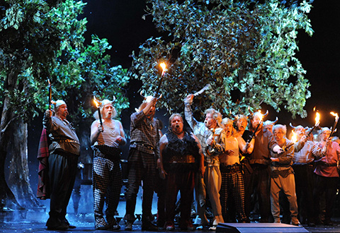 Szene aus Norma, Oper Bonn, Kostüme: Mechthild Feuerstein, Foto: Thilo Beu
