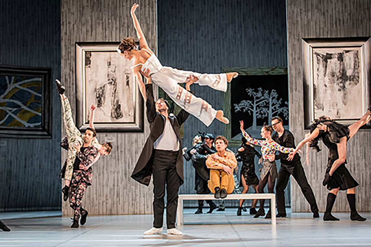 Szene aus Werther, Oper Halle, Kostüme: Mechthild Feuerstein, Foto: Anna Kolata